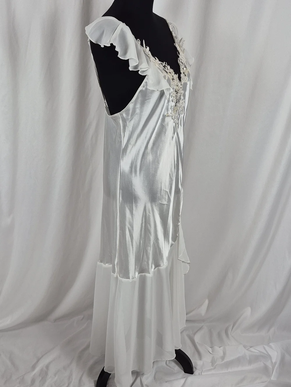 Blossom Intimates Vintage 90s - Y2K Bridal Satin Nightgown - Size L